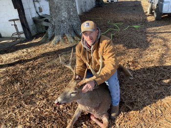 Bo Adair with a 21 inch wide, 200 lbs plus brute of a buck.